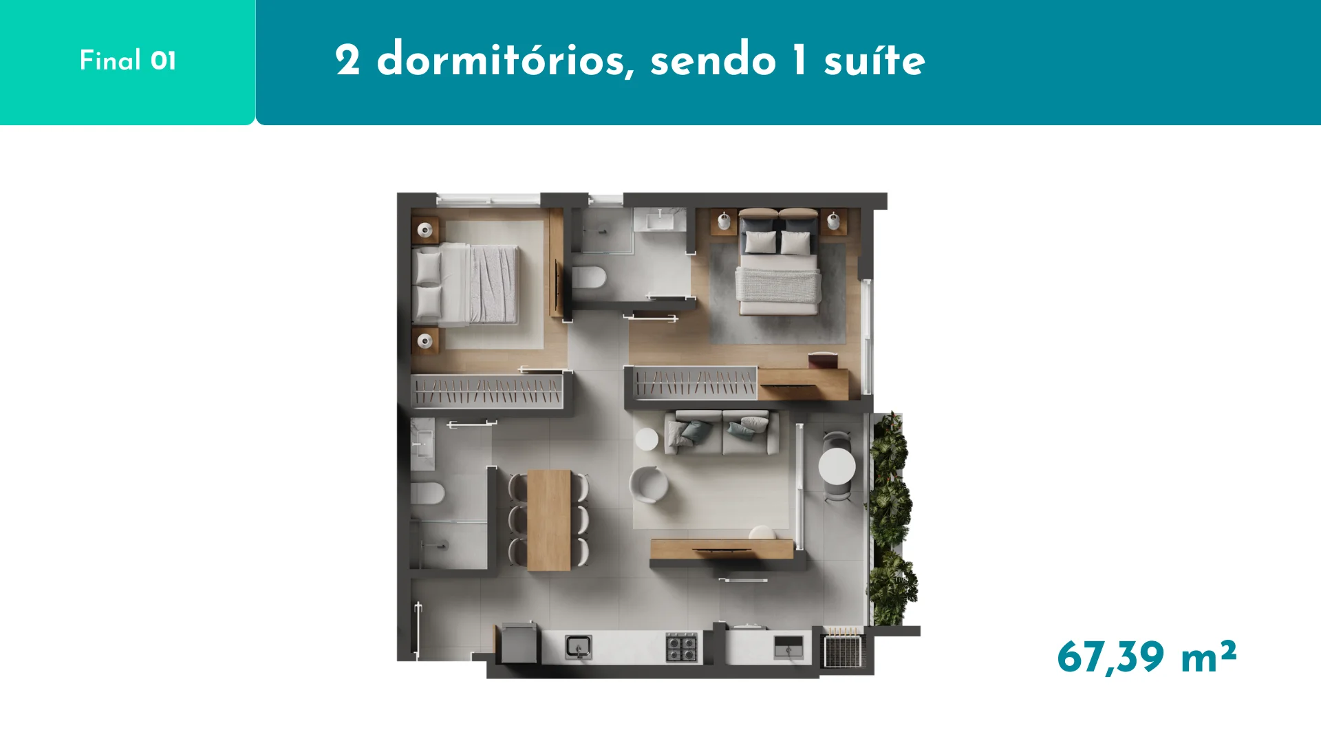 Studio mobiliado A1 Elementos da Terra frente UDESC