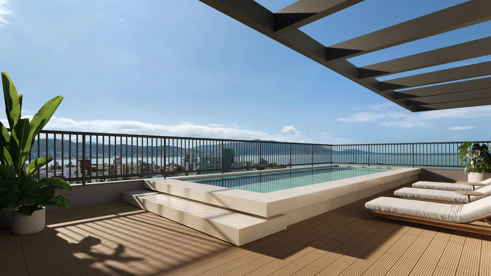 Rooftop com piscina A1 Elementos da Terra Coqueiros